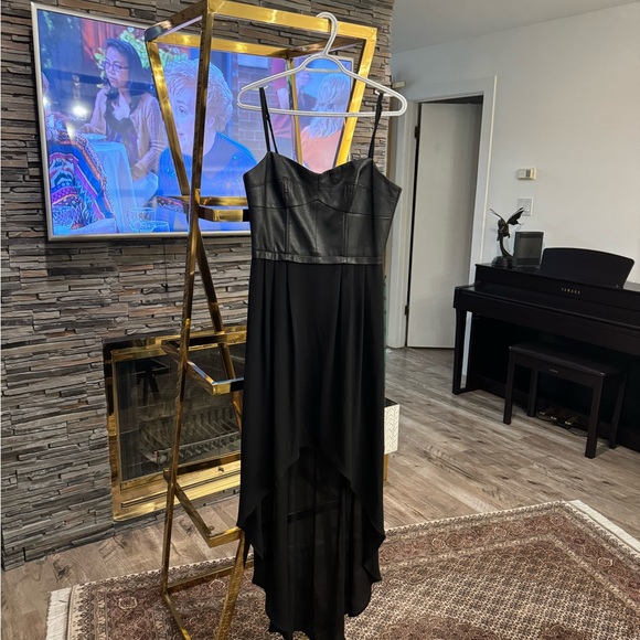 BCBG Max Azria Leandra High Low Faux Leather Dress M - Picture 3 of 3
